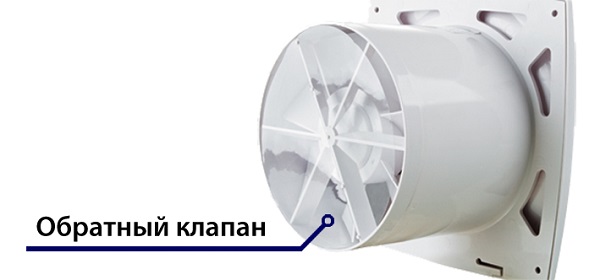 Вентилятор с обратным клапаном
